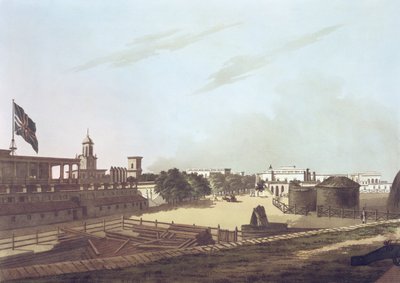 Una vista dalle caserme del re, Fort St. George, tavola 16 da 
